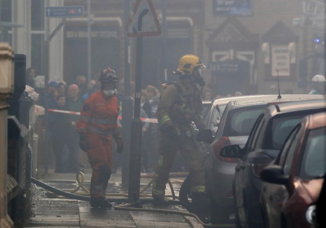 Firefighters in Anfield Road