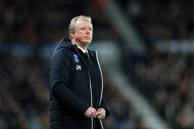 Steve McClaren on the touchline during his time at Derby 