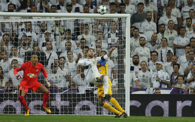 Sergio Ramos scores Real Madrid's third goal