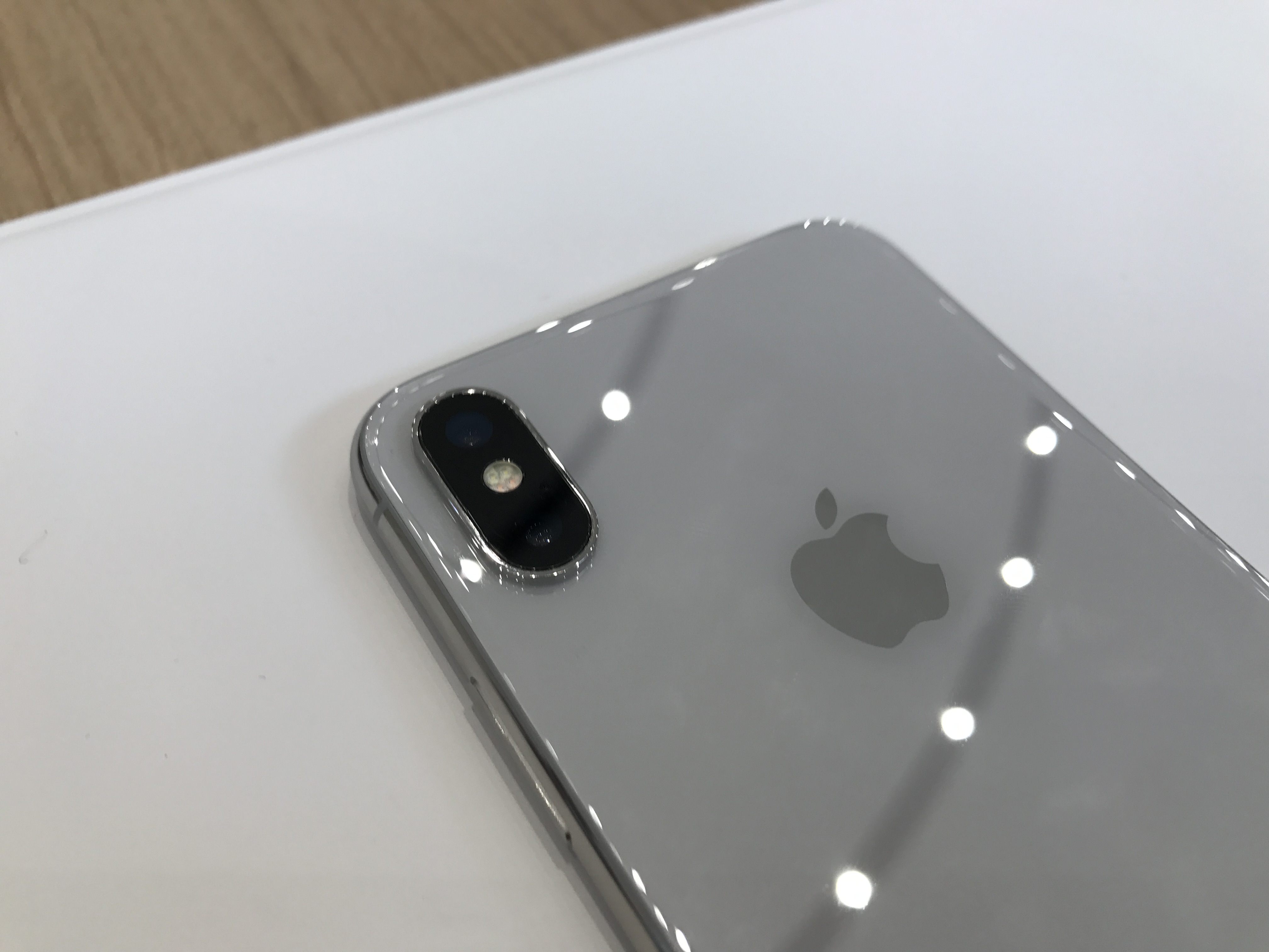 The rear iPhone X camera