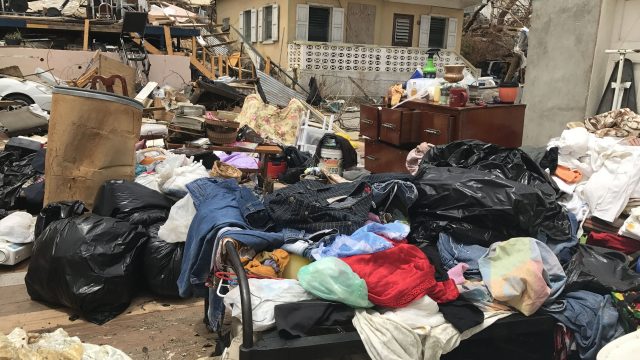 The destroyed home of Alvin and Dorothy Nibbs in Tortola in the British Virgin Islands after Hurricane Irma battered the region 