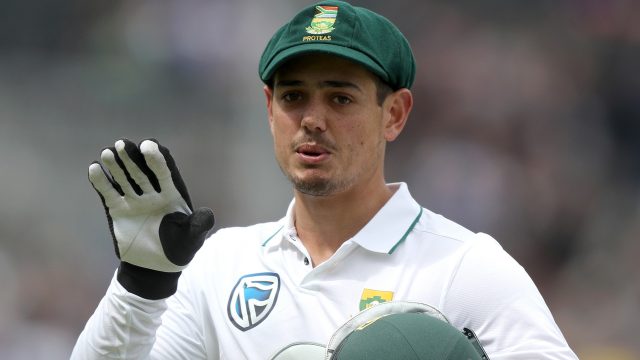 The South African wicketkeeper slipped and twisted his knee while walking his dog