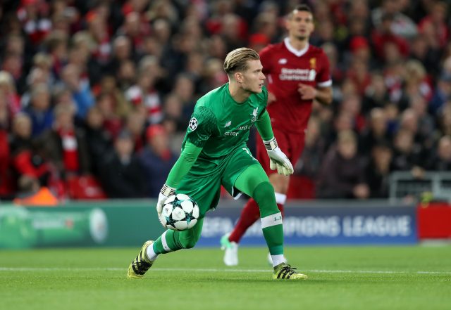 Loris Karius in action for Liverpool