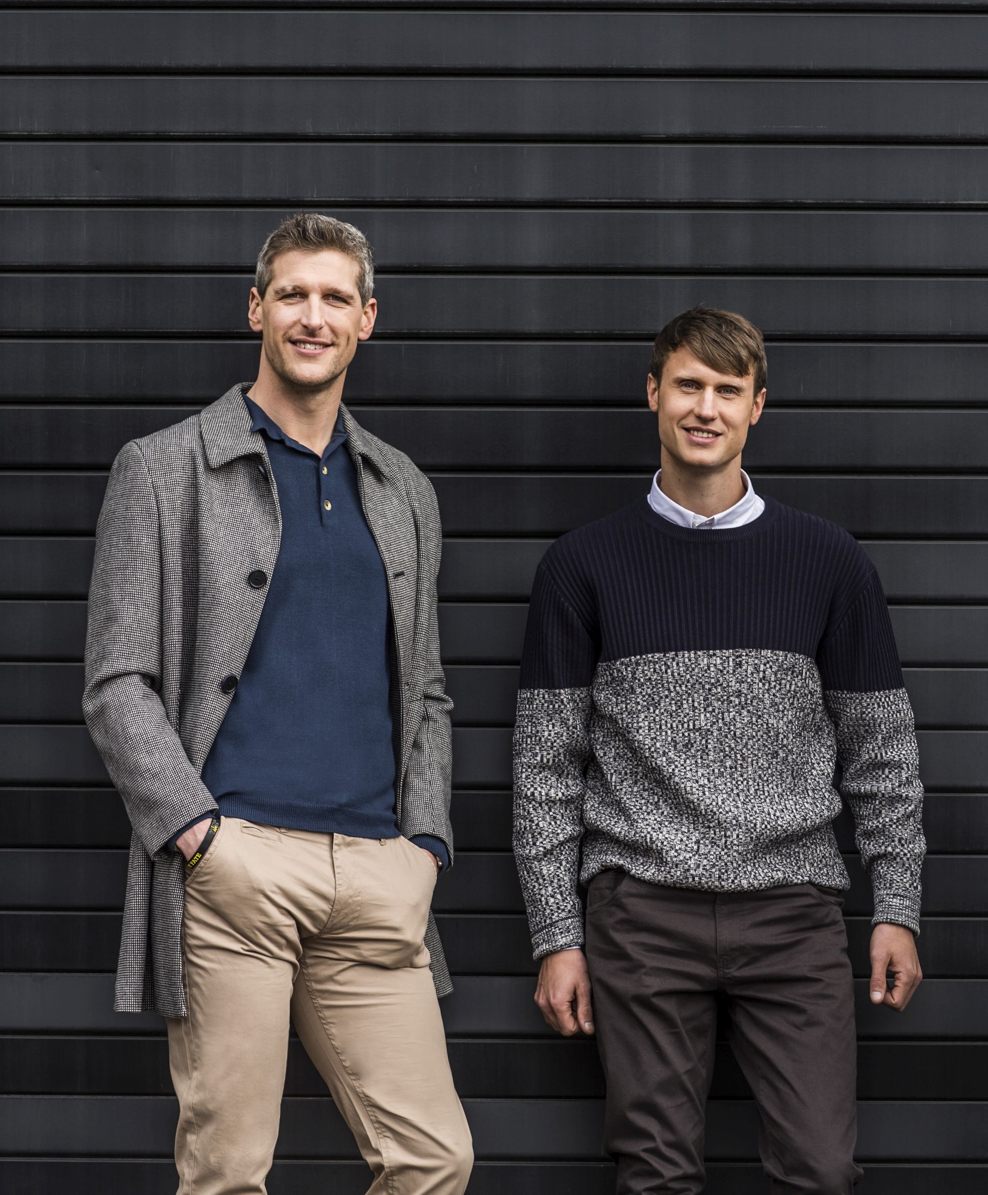 David Wiseman and Luke Wigman modelling for Jacamo (Neal Haynes/Jacamo/PA)