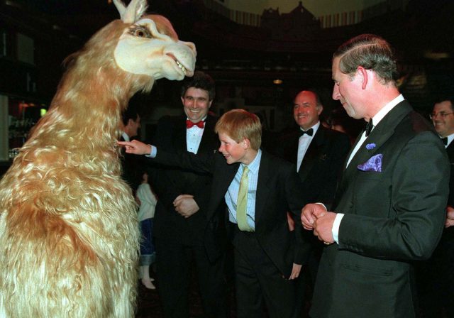 A young Prince Harry tickles the 