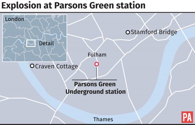 Explosion at Parsons Green Underground station