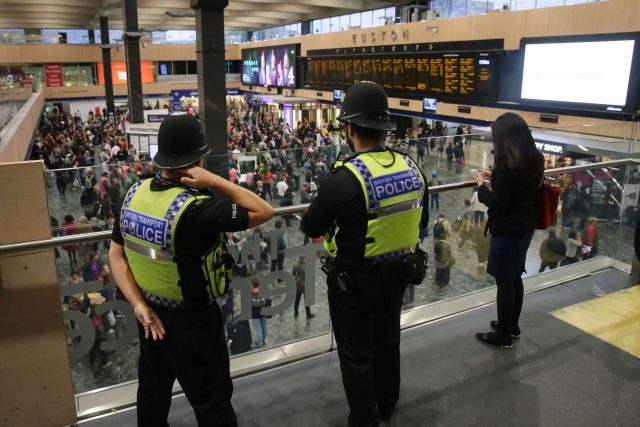 British Transport Police at Euston Station. ( Tim Ireland/PA)