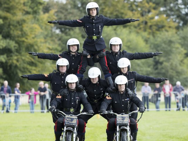 royal signals white helmets motorcycle display team