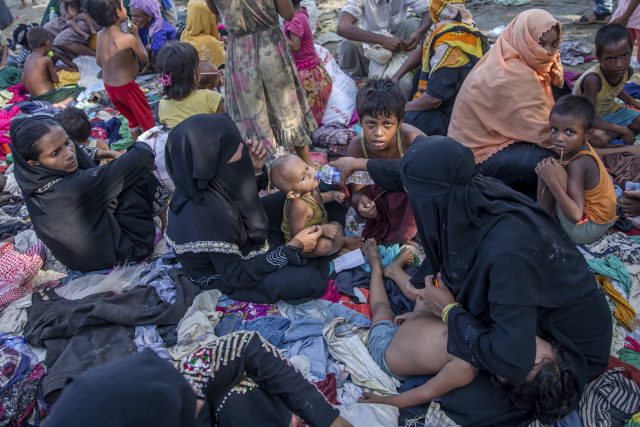 Newly arrived Rohingya Muslims in Bangladesh. (AP Photo/Dar Yasin)