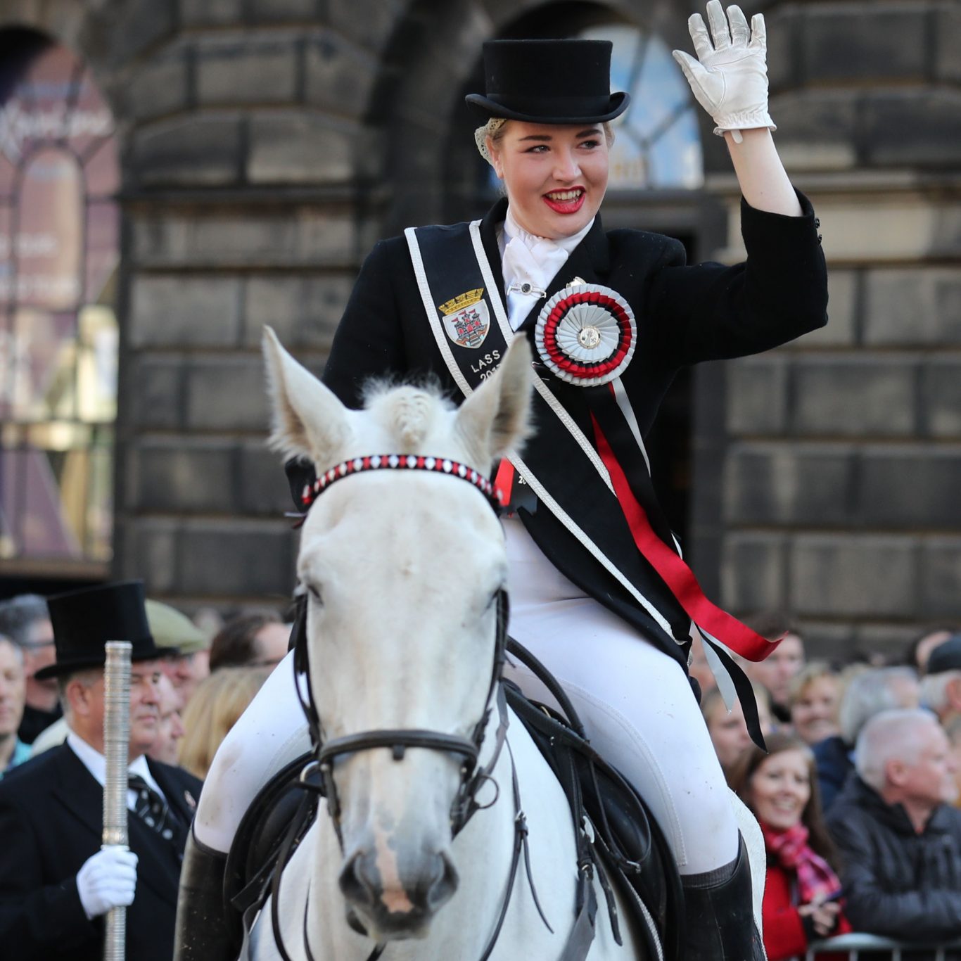 A horse rider on Edinburgh's Royal Mile (Andrew Milligan/PA)