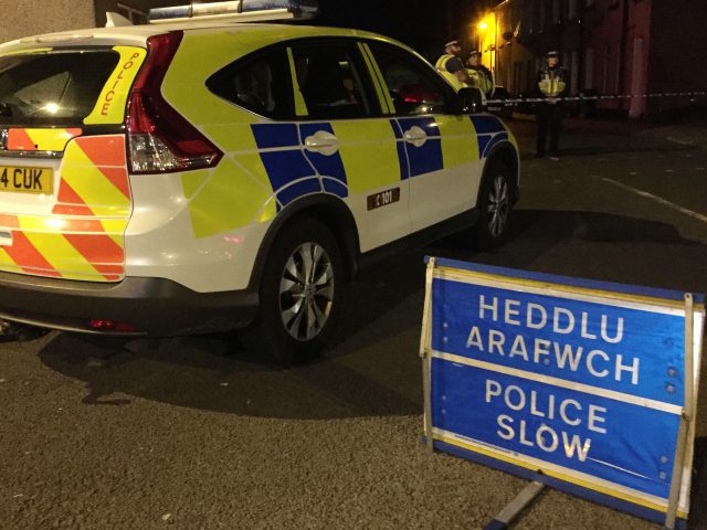 Police activity in Newport