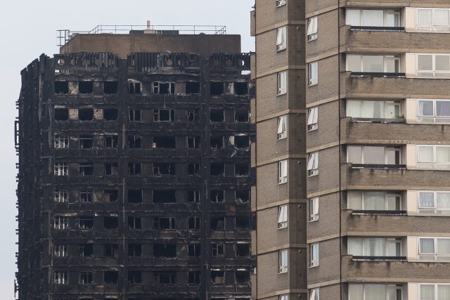 General view of the Grenfell Tower. (PA)