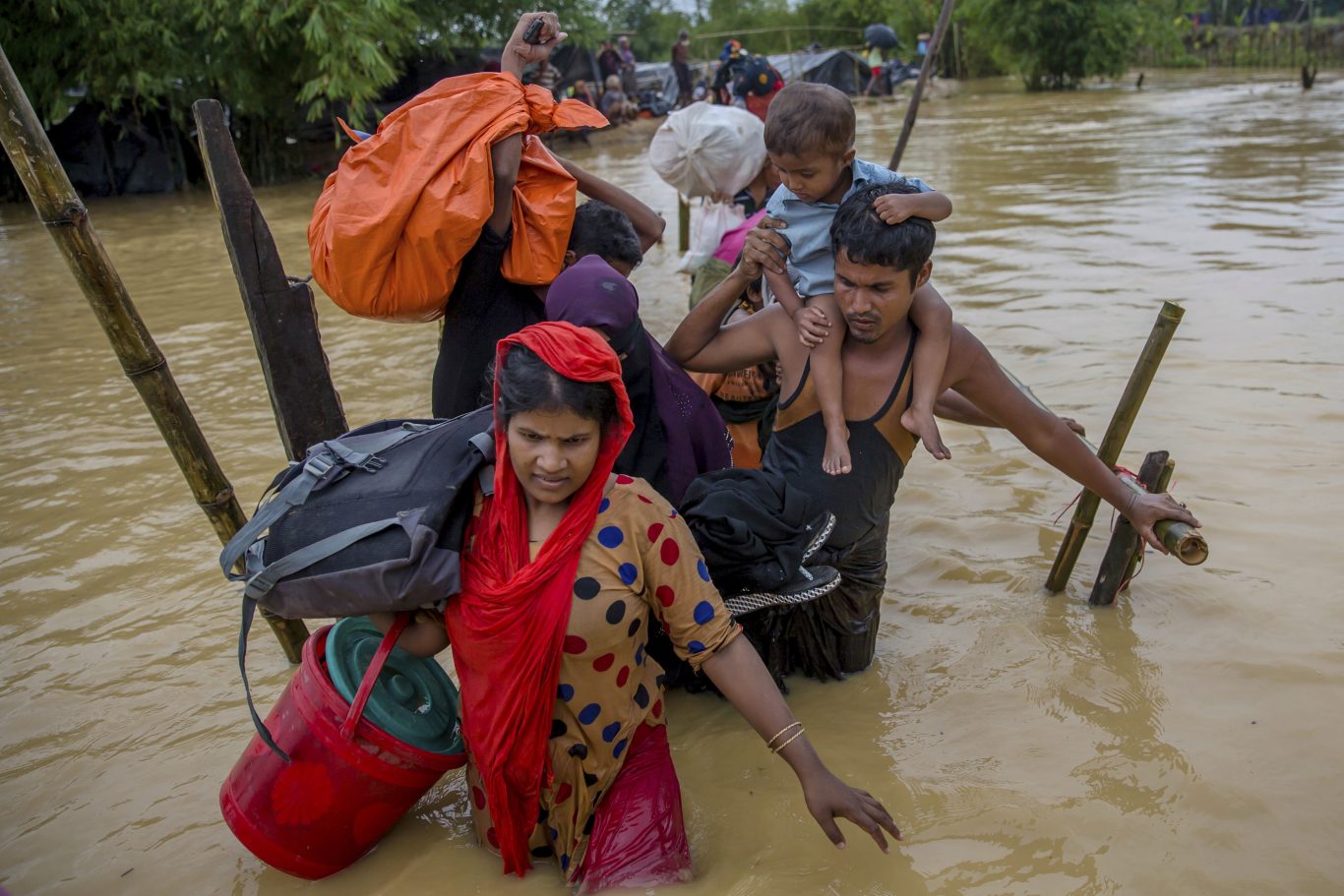 Rohingya Muslims who crossed over from Burma into Bangladesh (Dar Yasin/AP)