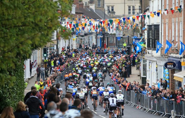 The riders head from Tadcaster to Harrogate in the 2017 women's race