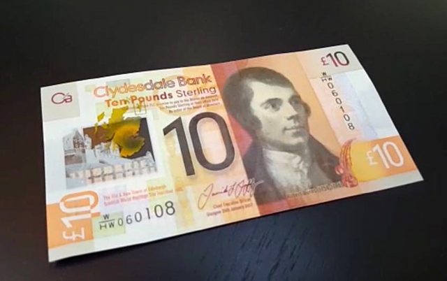 The new Clydesdale Bank Scottish £10 polymer note (Owen Clachers/PA)
