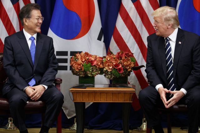 Moon Jae-in and Donald Trump