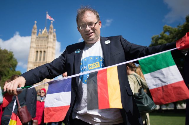 EU citizens in Victoria Tower Gardens