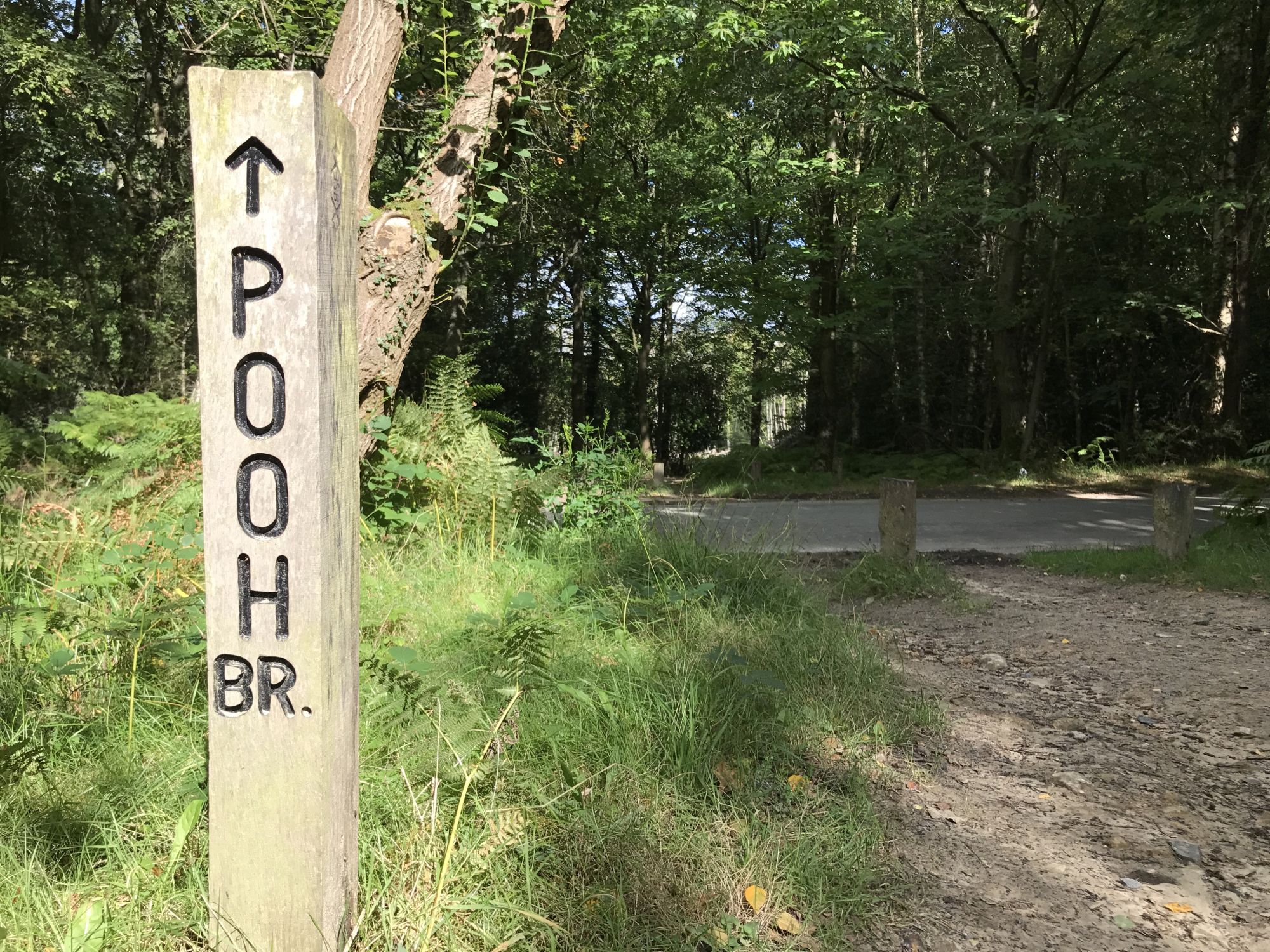 The Pooh bridge sign