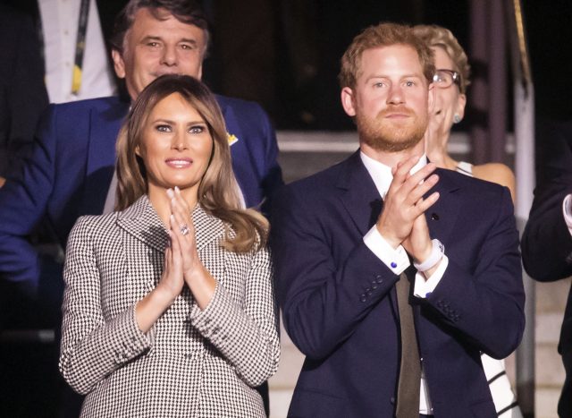 The First Lady of the United States Melania Trump and Prince Harry. (Danny Lawson/PA)