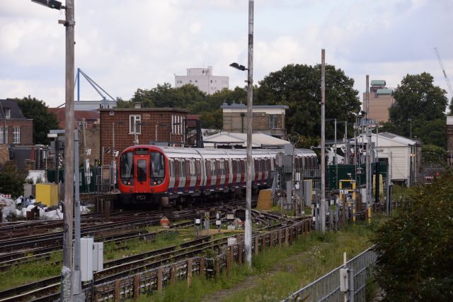 A train at Parsons Green station. (Stefan Rousseau/PA)