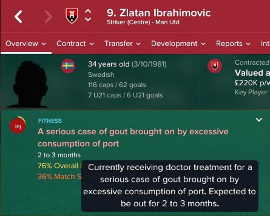 A Football Manager profile