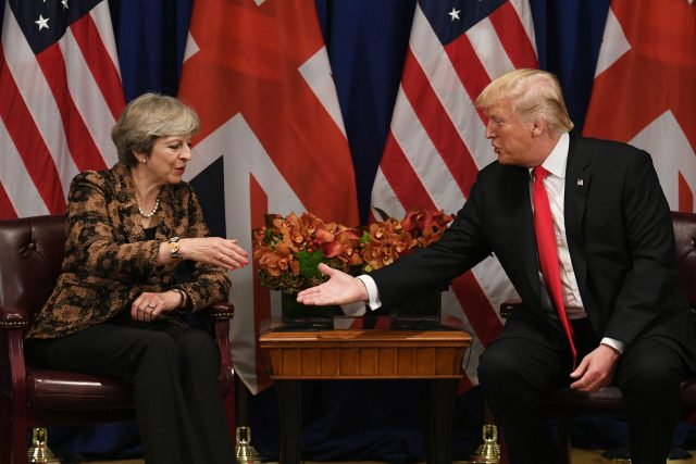 Theresa May and Donald Trump 