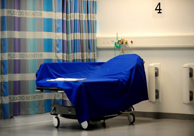 A hospital bed