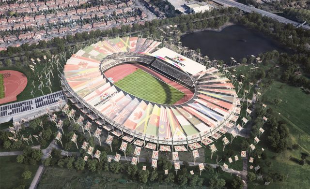 How Alexander Stadium would look in time for the 2022 Games (Birmingham City Council/PA)