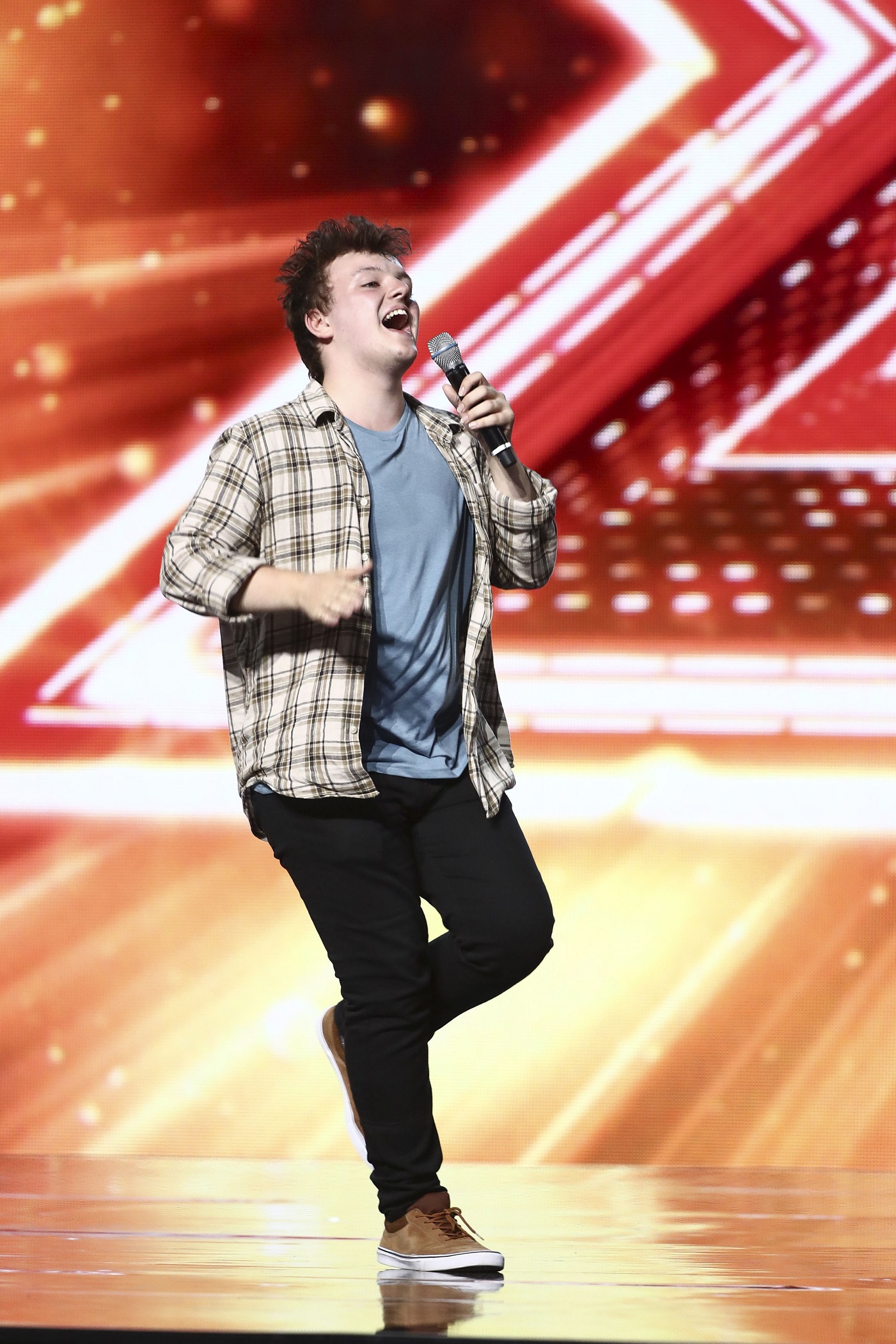 X Factor contestant Benji Matthews during the Bootcamp stage of The  X Factor 