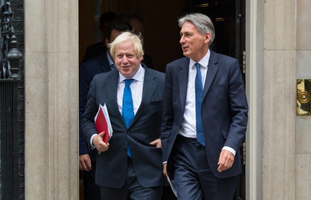 Foreign Secretary Boris Johnson (left) and Chancellor Philip Hammond