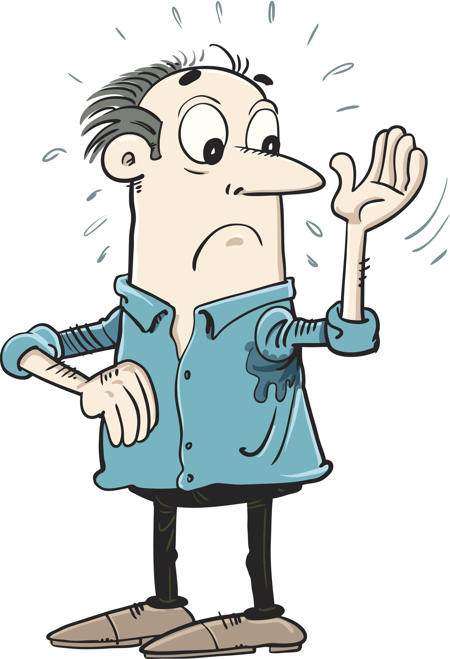An illustration of a sweaty man (Thinkstock/PA)