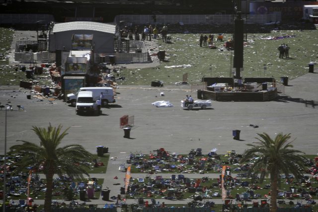 The scene of the mass shooting