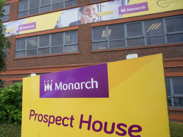 The headquarters of Monarch at Luton Airport after the airline collapsed into administration (Steve Parsons/PA)