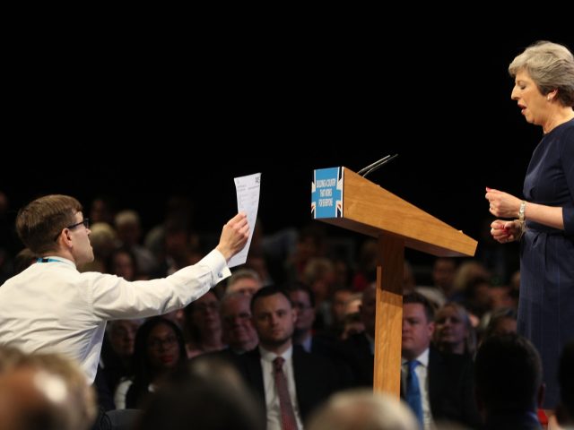 Comedian Interrupts Theresa Mays Conference Speech With P45 Stunt Express And Star 9085