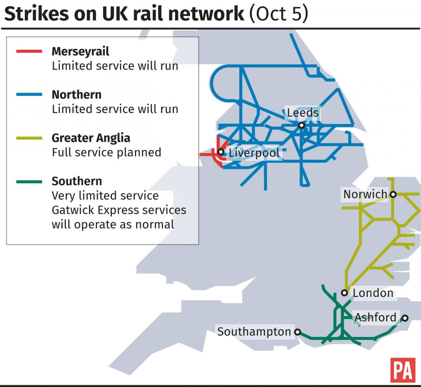 Support ‘flooding in’ for latest strikes in driveronly trains row