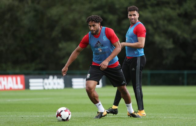 Ashley Williams and Hal Robson-Kanu are two Welsh players one booking away from a suspension (David Davies/PA)