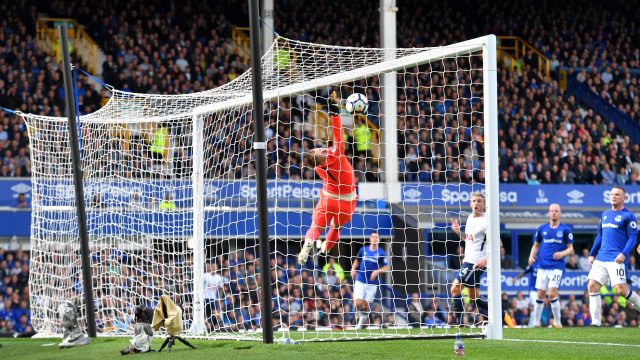Harry Kane's first Tottenham goal of the season came at Goodison Park