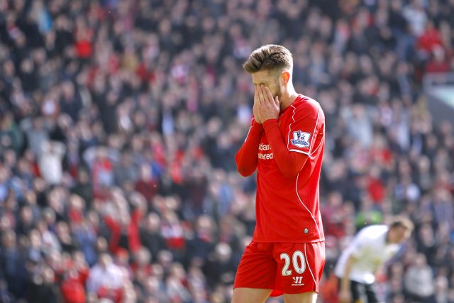 Adam Lallana has been sidelined all season because of injury