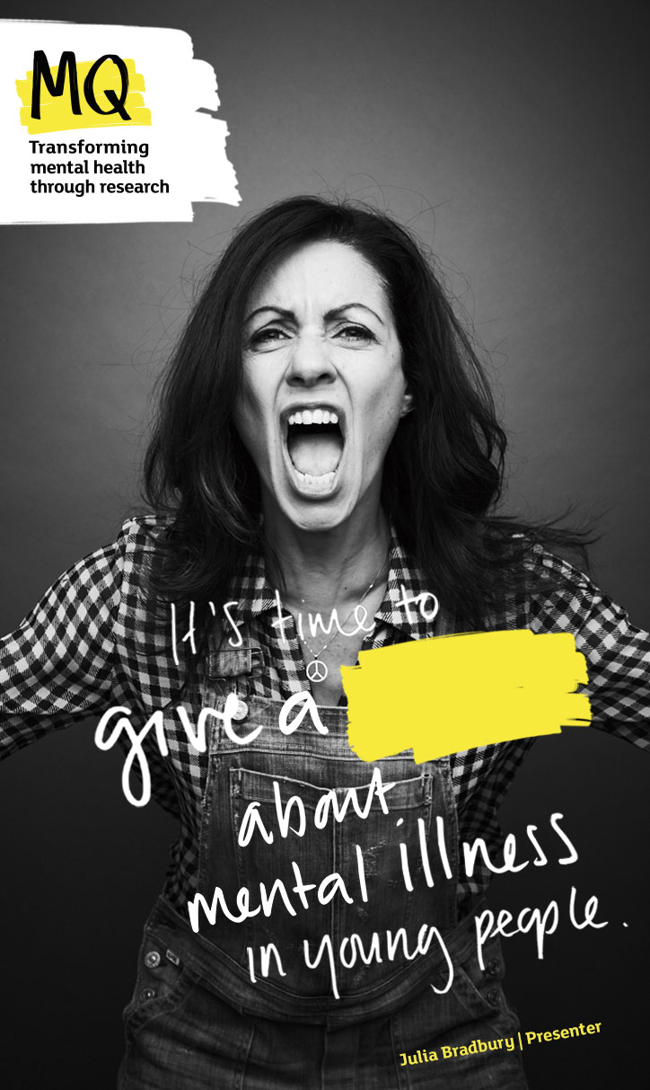 Handout campaign pic from MQ the mental health research charity featuring Julia Bradbury (MQ/PA)