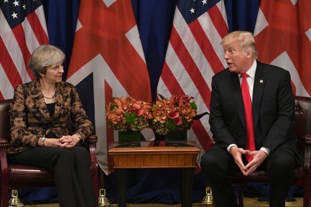 Theresa May and Donald Trump
