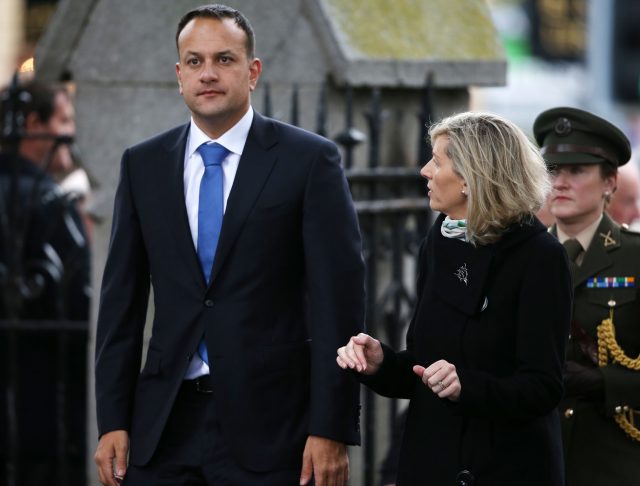 Taoiseach Leo Varadkar arrives for the funeral of Liam Cosgrave