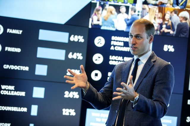 The Duke of Cambridge, speaks during a visit to Imperial College London's Data Observatory