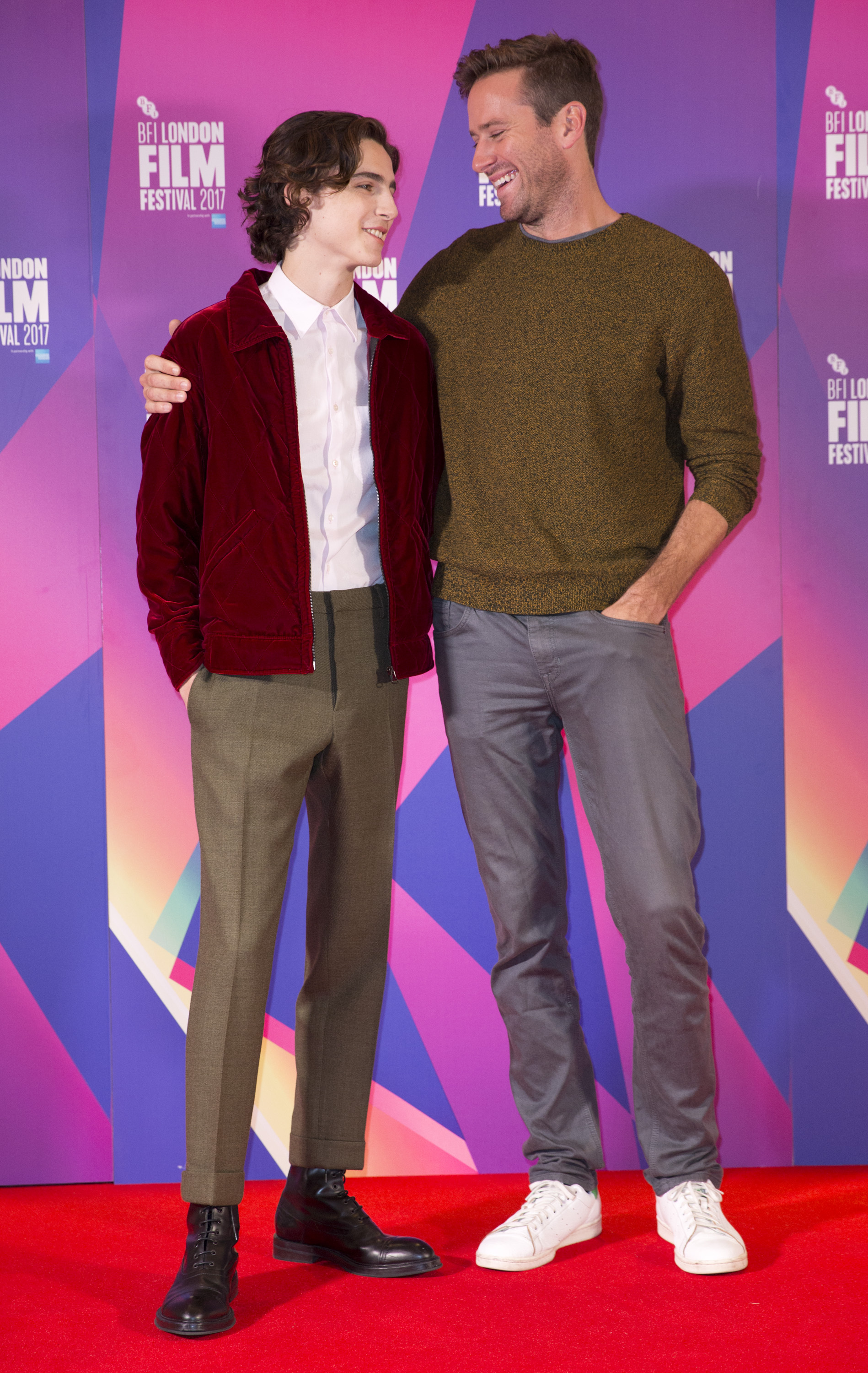 Timothee Chalamet (left) and Armie Hammer