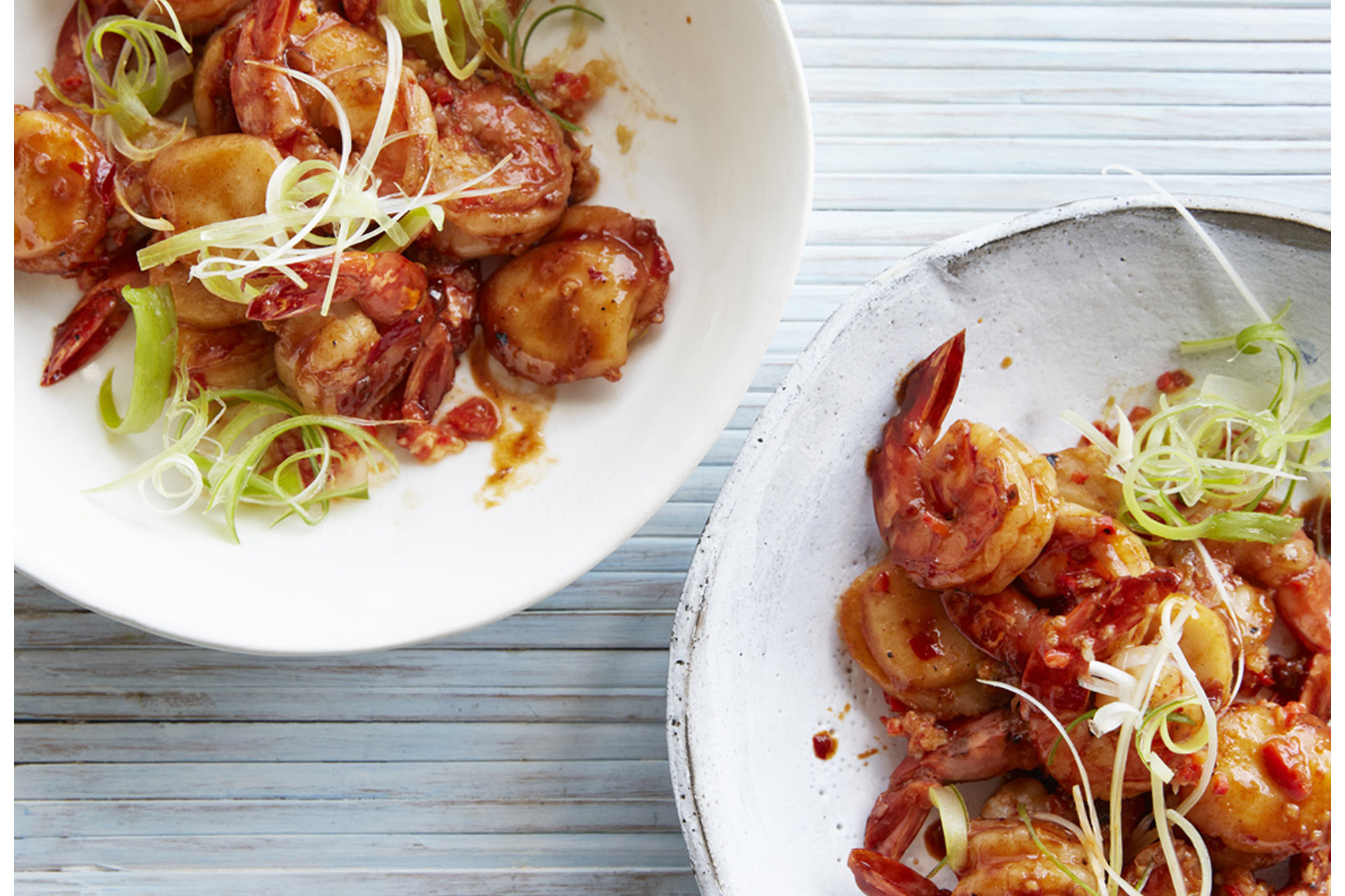 Garlic prawn stir-fry (Tamin Jones/PA)
