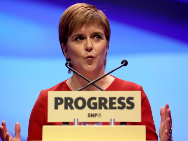 Nicola Sturgeon delivers her keynote speech at the SNP conference in <a href=