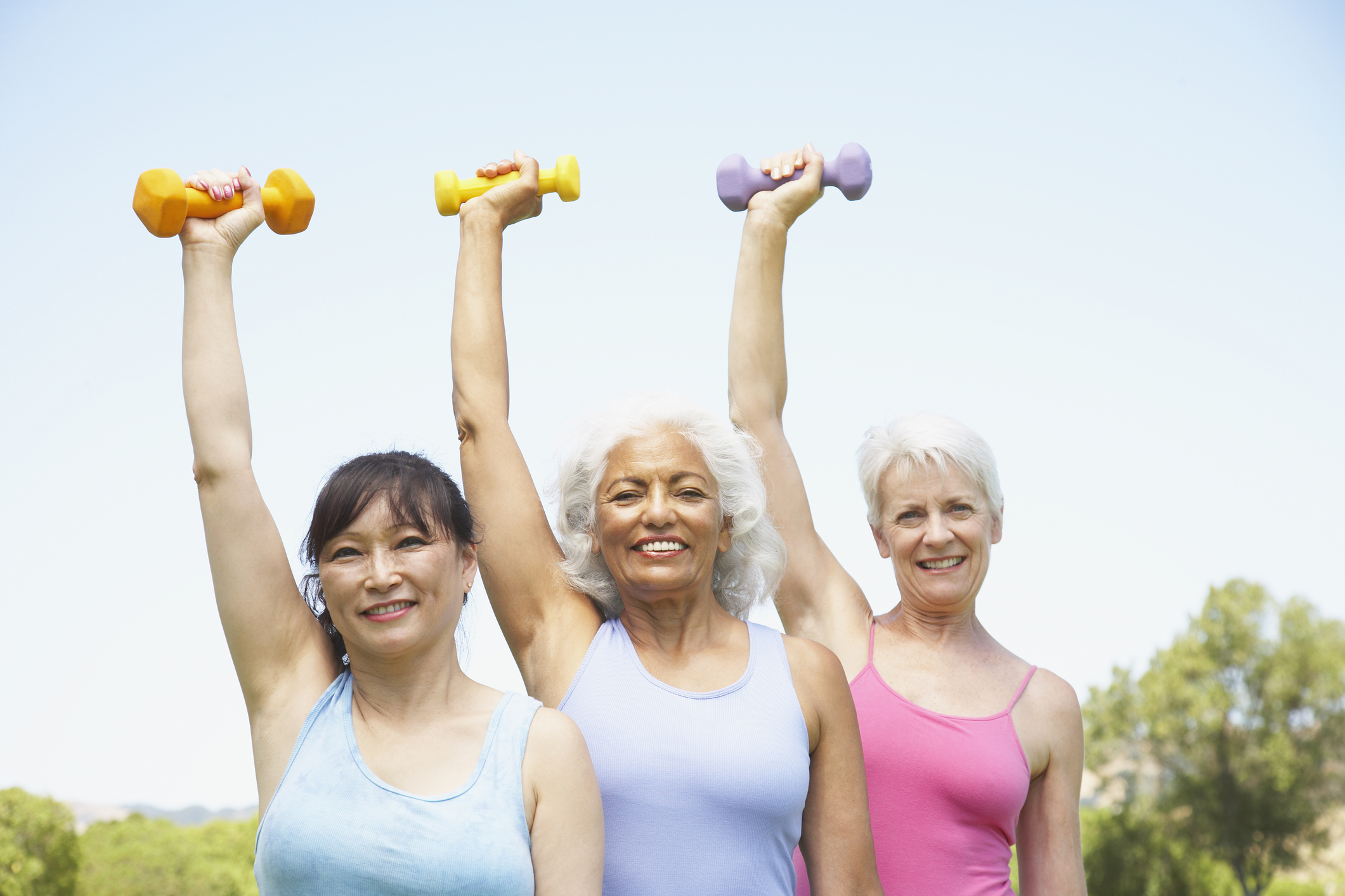 Generic photo of three mature women exercising (Thinkstock/PA)