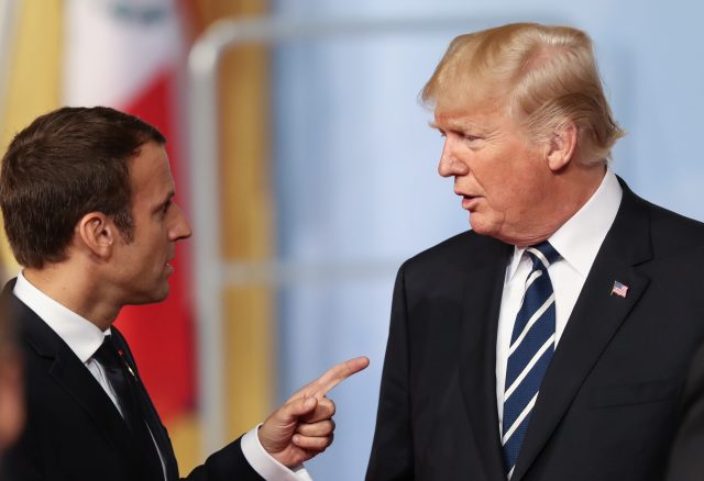 Emmanuel Macron  and Donald Trump