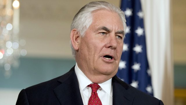 Rex Tillerson said diplomatic efforts aimed at resolving the North Korean crisis 