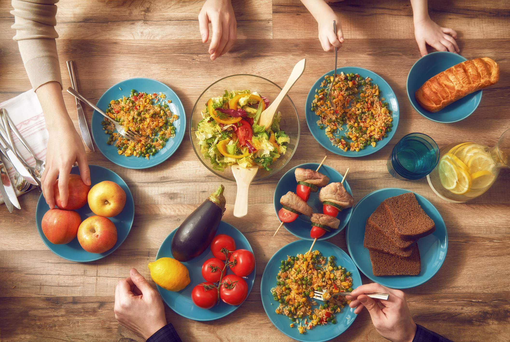 Generic photo of a dinner table full of healthy food (Thinkstock/PA)