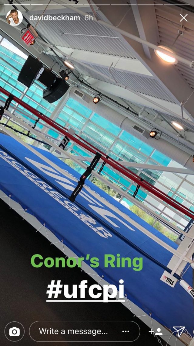 The boxing ring used by Conor McGregor to train